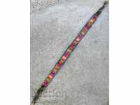 Παλιό χειροποίητο ζωνάρι για παφτές, κέντημα με χρυσό κλωστή, ζώνη, παραδοσιακή φορεσιά