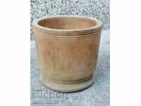 Wood, wooden, big wooden mortar, bucket, trough