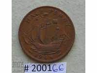 1/2 penny 1944 UK