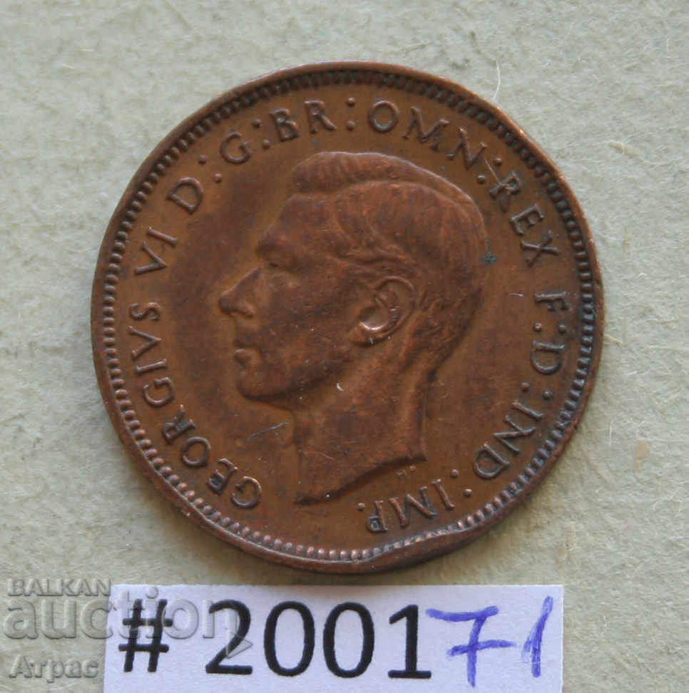 1 Farthing 1943 Ηνωμένο Βασίλειο με τιμή € 0.97 | 1.90 BGN 1 Farthing 1943 Ηνωμένο Βασίλειο με τιμή € 0.97 | 1.90 BGN