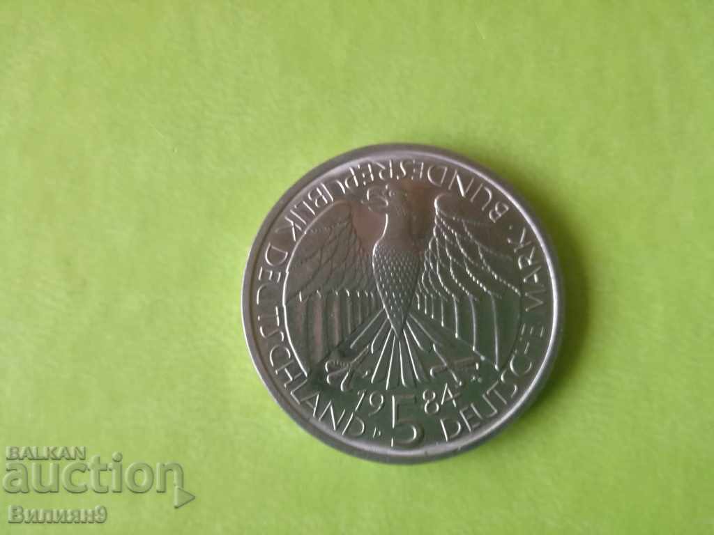 5 марки 1984 ''D'' Германия Unc