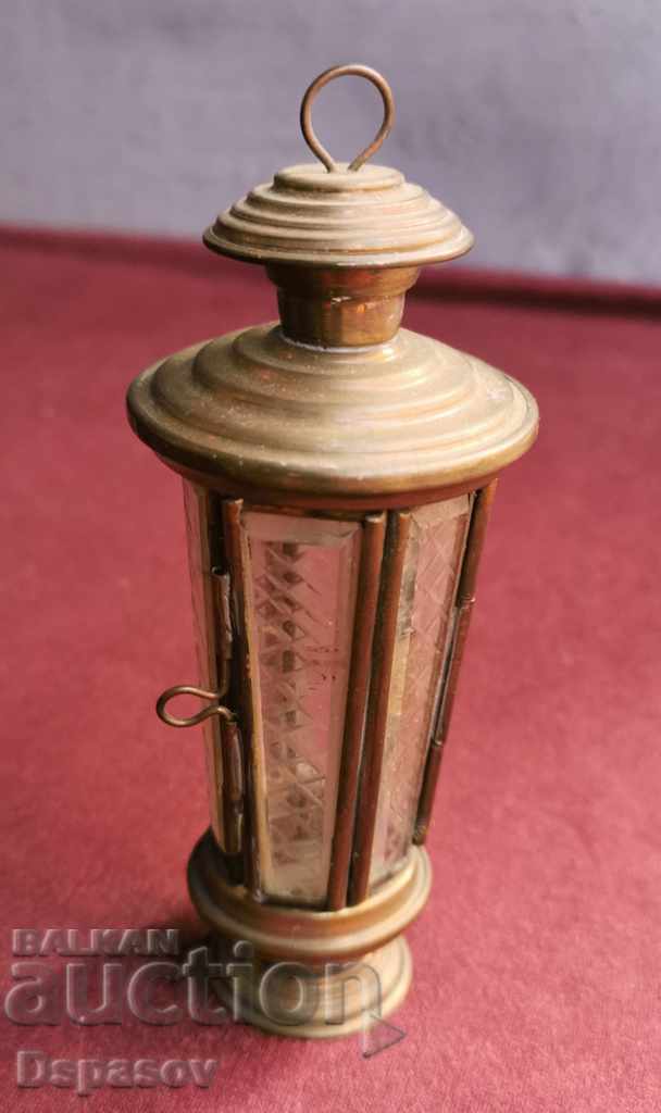 Old Mvsingov Candle Lantern with Crystal Glass Decoration