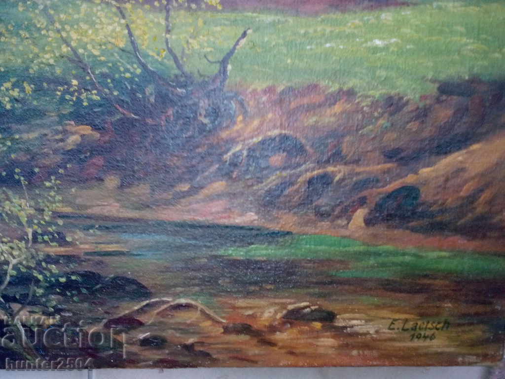 Picture oil, "Spring" aut. Laetsch "- 1946, with a size of 80x60cm. with price 349.95 BGN | € 178.93 Picture oil, "Spring" aut. Laetsch "- 1946, with a size of 80x60cm. with price 349.95 BGN | € 178.93