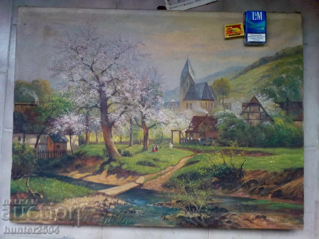 Picture oil, "Spring" aut. Laetsch "- 1946, with a size of 80x60cm.