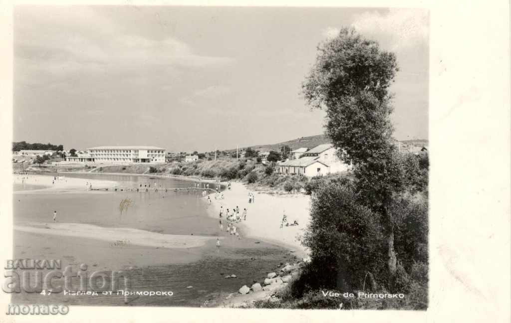 Carte poștală veche - Primorsko, Vista