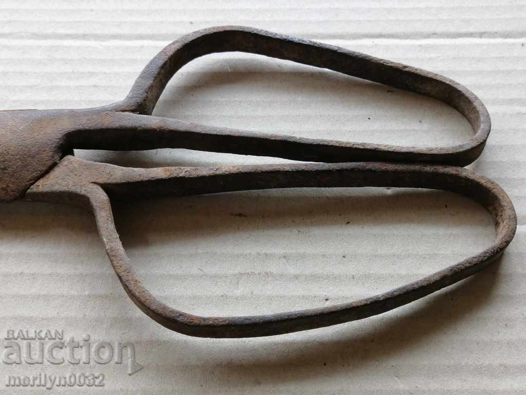 Renaissance forged scissors, wrought iron - 6