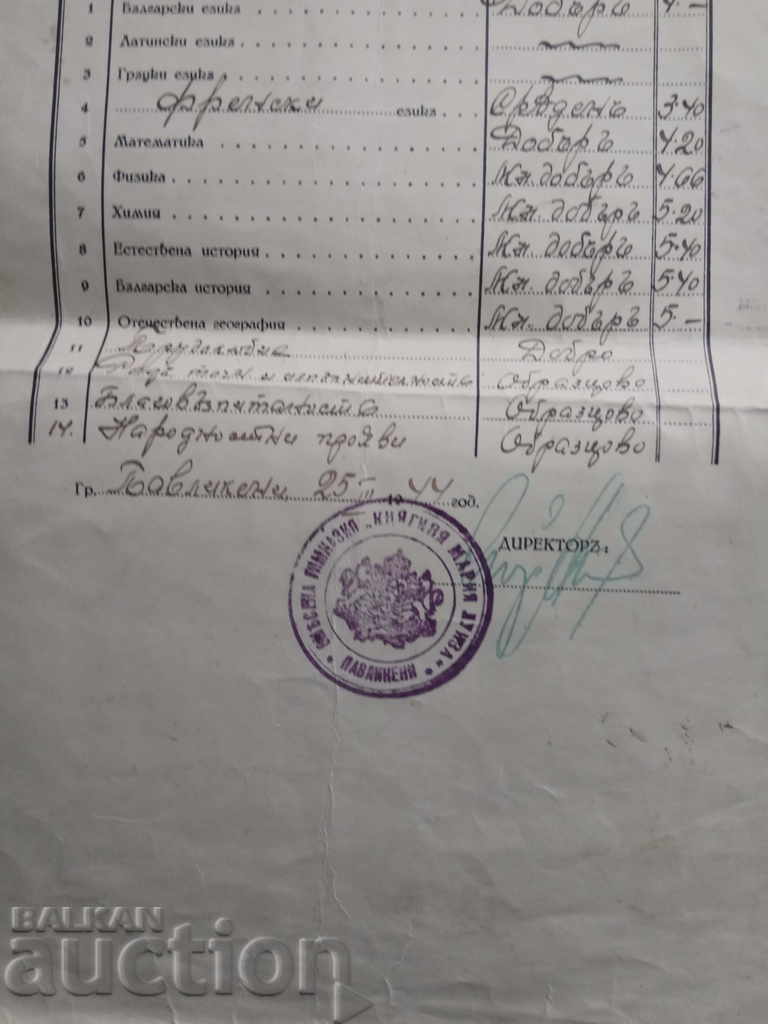 Auction Matriculation center high school Pavlikeni Auction Matriculation center high school Pavlikeni
