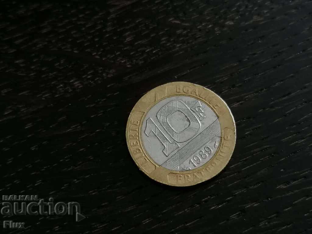 Монета - Франция - 10 франка | 1989г.