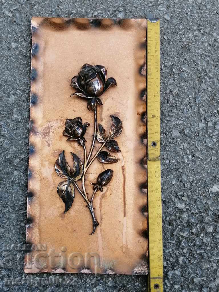 An antique copper wall panel with price 58.00 BGN | € 29.65 An antique copper wall panel with price 58.00 BGN | € 29.65