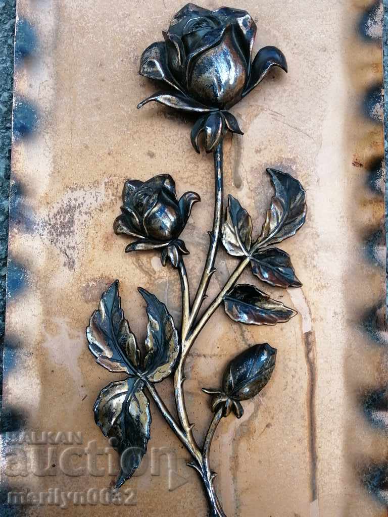 An antique copper wall panel - 5 An antique copper wall panel - 5