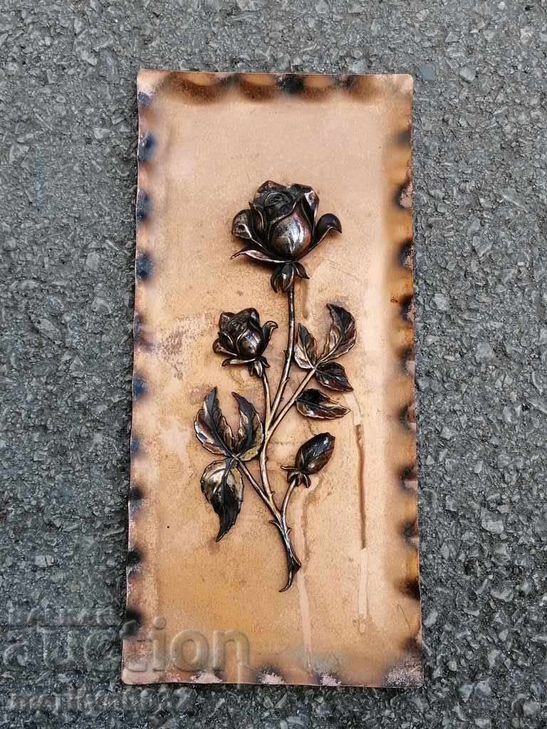 An antique copper wall panel - 6 An antique copper wall panel - 6