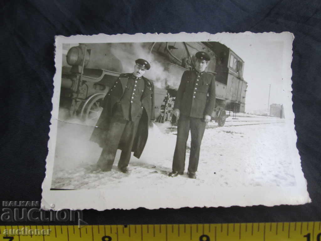 OLD PHOTOGRAPHY TRAIN OF THE MILITARY ENGINE with price 10.00 BGN | € 5.11
