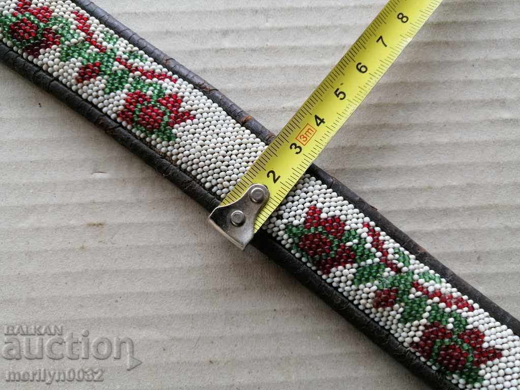 Old handwoven belt with beads blue sash belt costume with price 175.00 BGN | € 89.48 Old handwoven belt with beads blue sash belt costume with price 175.00 BGN | € 89.48