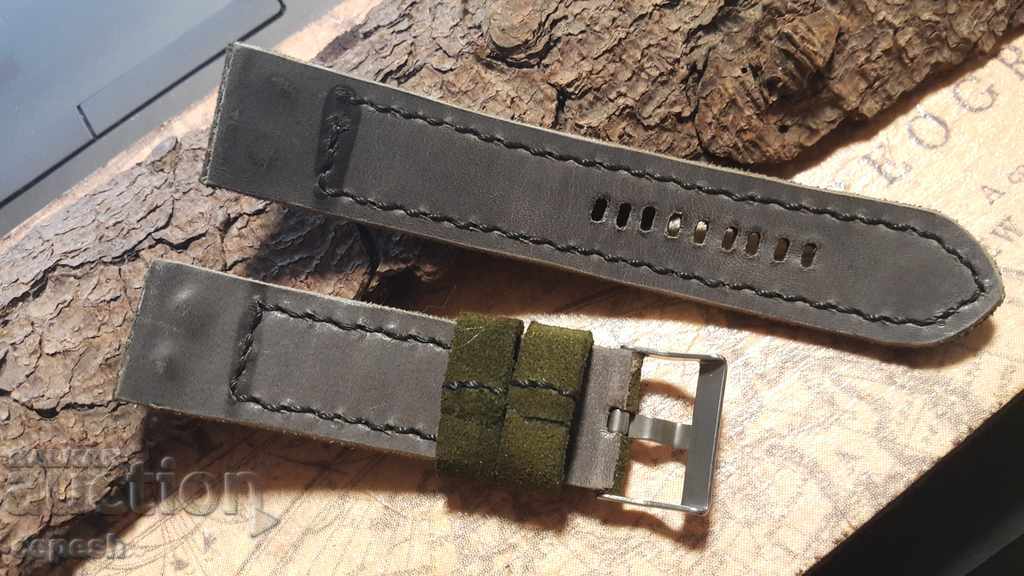 Delivery of Leather watch strap 22mm Genuine leather suede 558 Delivery of Leather watch strap 22mm Genuine leather suede 558