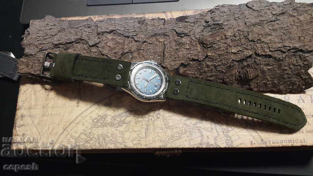 Leather watch strap 22mm Genuine leather suede 558 - 5 Leather watch strap 22mm Genuine leather suede 558 - 5