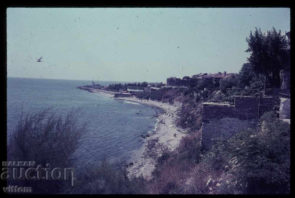 Nessebar anii 60 Marea Neagră diapozitivă panoramică socială