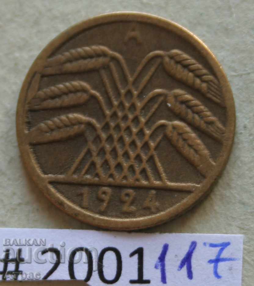 5 rentgenpfenig 1924 A Germania cu preț € 0.46 | 0.90 BGN 5 rentgenpfenig 1924 A Germania cu preț € 0.46 | 0.90 BGN