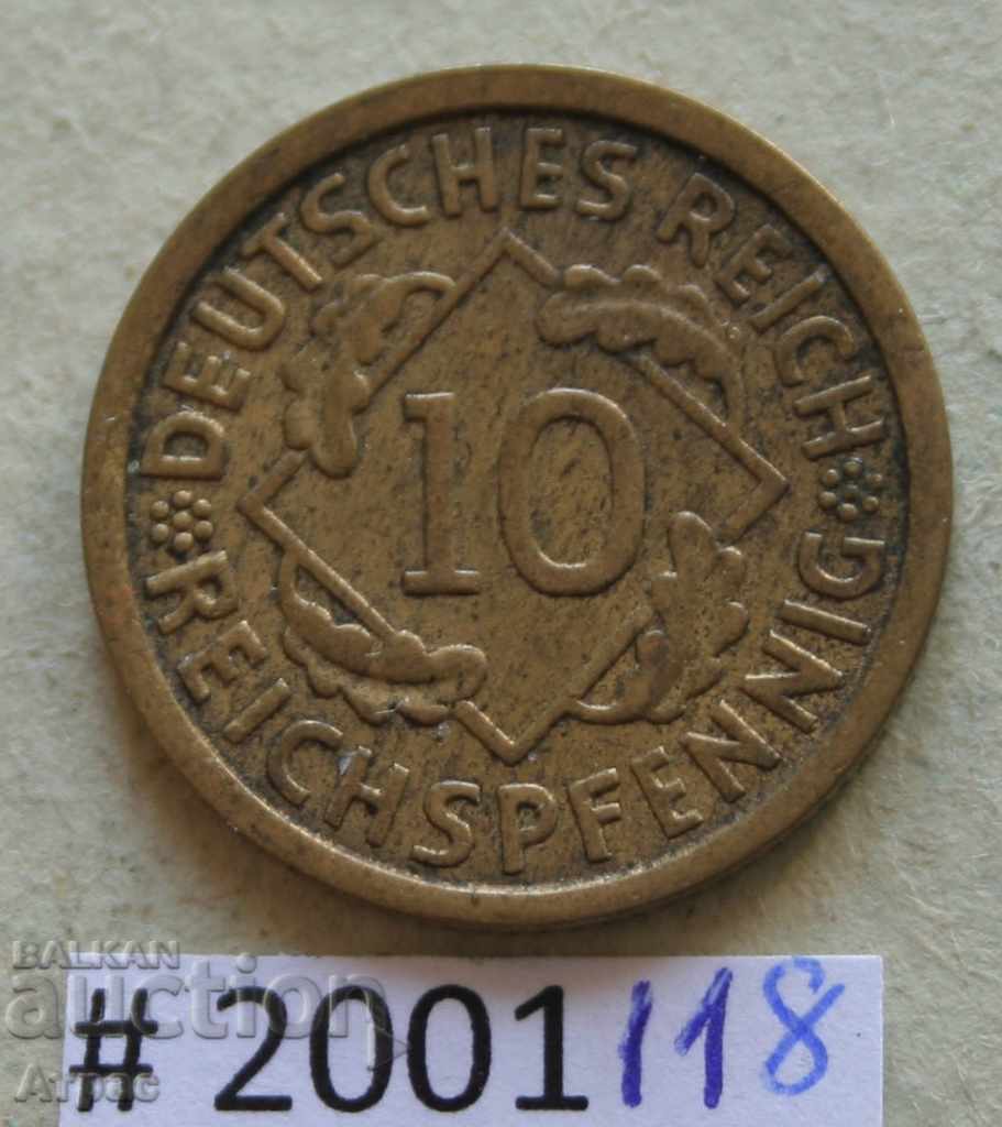 10 Reichspengen 1925 Și Germania