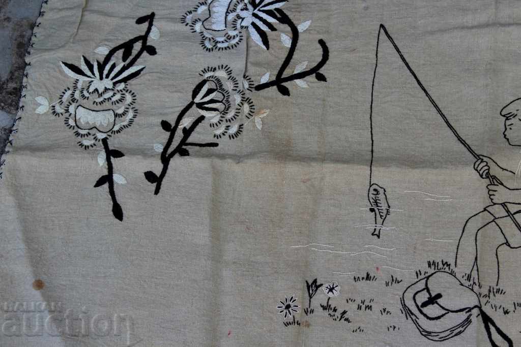 . OLD BRODIRED COVER FISHER WALL KARIMCHE BRODERIA WALL - 5 . OLD BRODIRED COVER FISHER WALL KARIMCHE BRODERIA WALL - 5