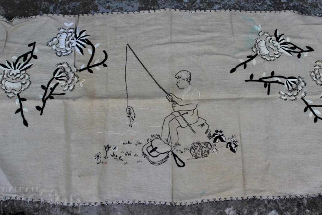 . OLD BRODIRED COVER FISHER WALL KARIMCHE BRODERIA WALL - 6 . OLD BRODIRED COVER FISHER WALL KARIMCHE BRODERIA WALL - 6