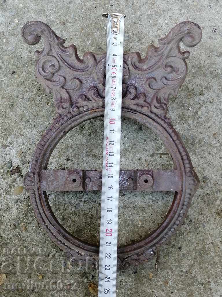 Delivery of Figural cast iron stand clock stand scale emblem Delivery of Figural cast iron stand clock stand scale emblem