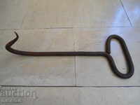 Old wrought iron, hook, crown