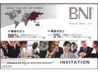 Пощенска картичка Бизнес BNI 2016 от Япония