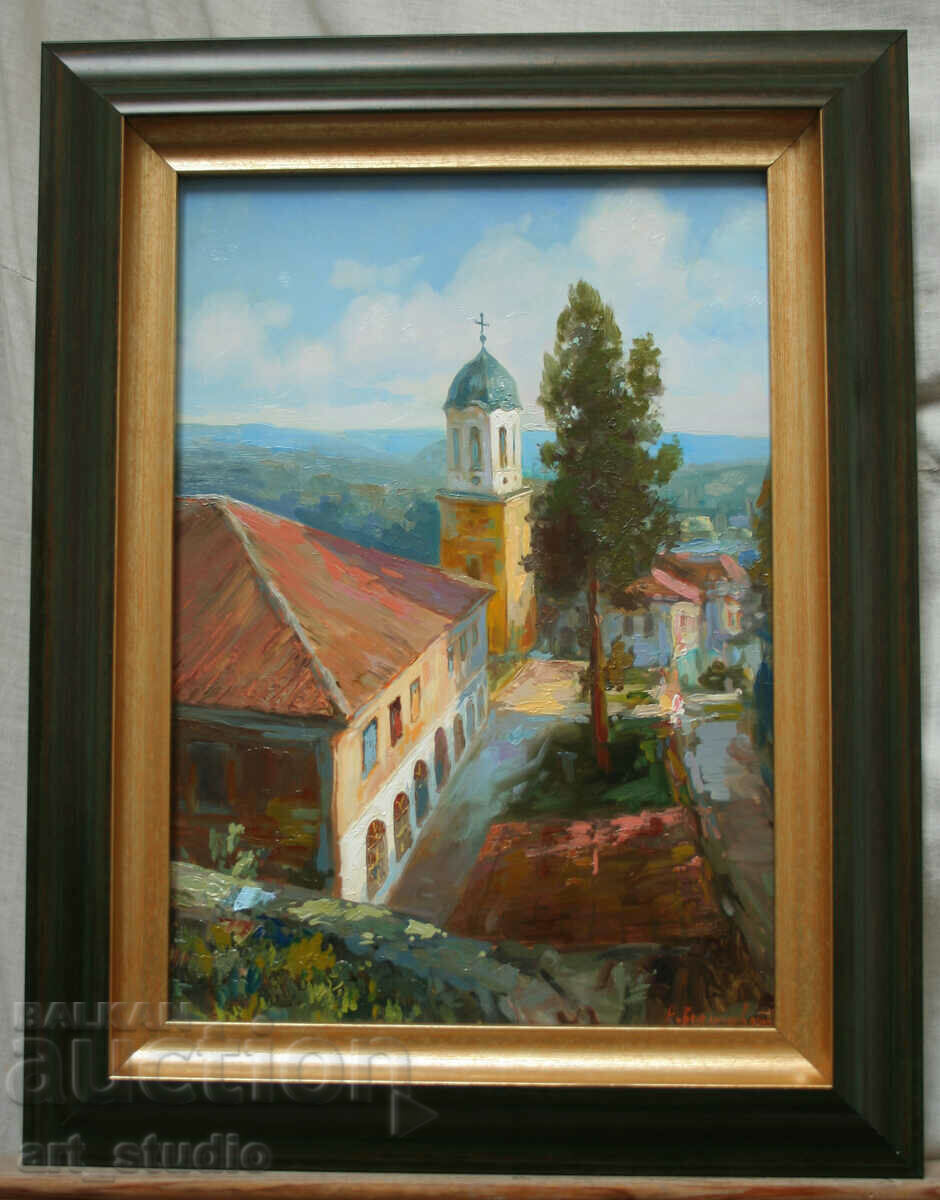 View from Tarnovo - oil paints
