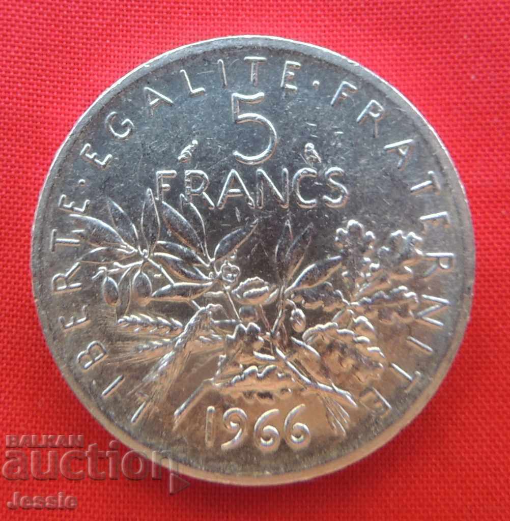 5 Franci 1966 Franta argint
