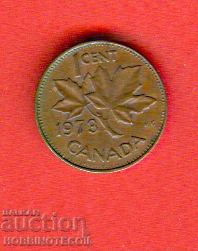 CANADA CANADA 1 cent issue - issue 1973 - YOUNG QUEEN