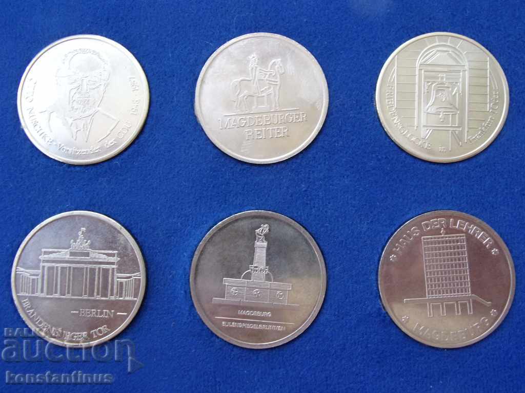 Licitație GDR Trial Set 1976 UNC Rare 15 piese PROBA