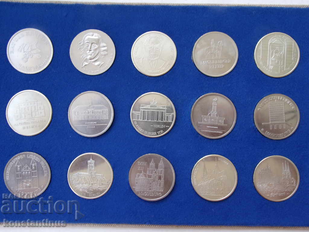 GDR Trial Set 1976 UNC Rare 15 pieces PROBA