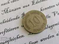 Νόμισμα Ράιχ - Γερμανία - 10 pfenigs 1890; Μια σειρά