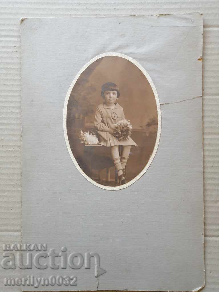 Old cardboard picture photography portrait with price 29.00 BGN | € 14.83