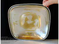 Silver-plated bronze fruit bowl, salad bowl, bowl 24 cm