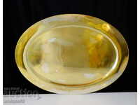 Bronze tray, platter, 39 cm, 730 g, marked