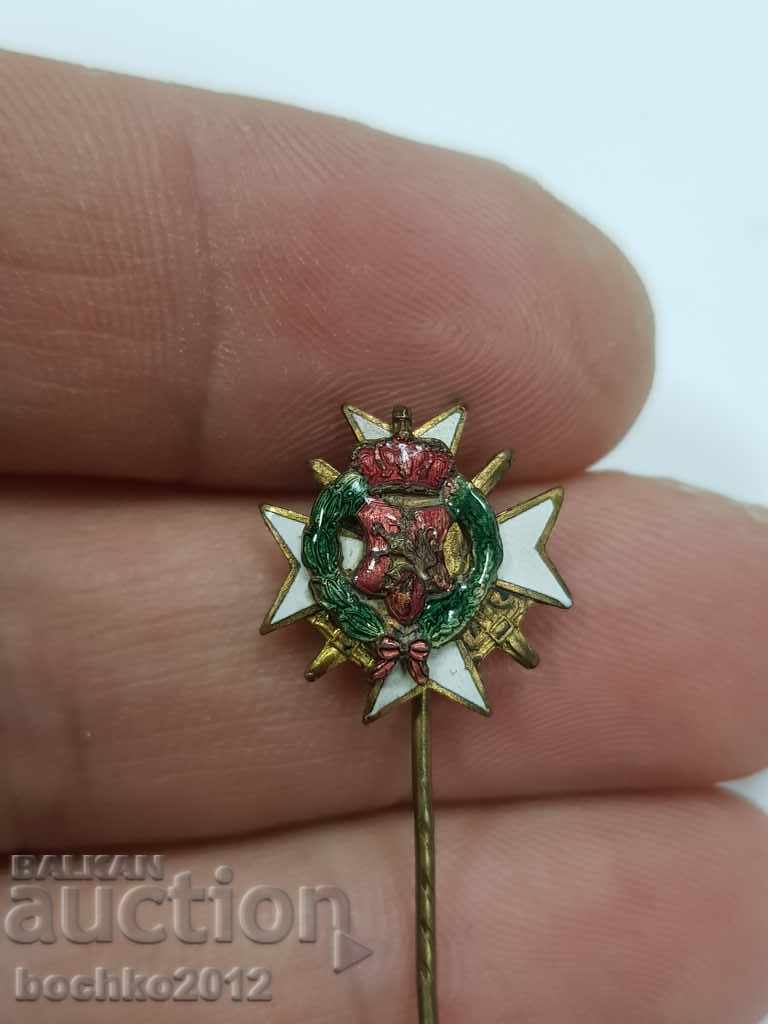 Българска царска значка миниатюра Съюз на запасните офицери