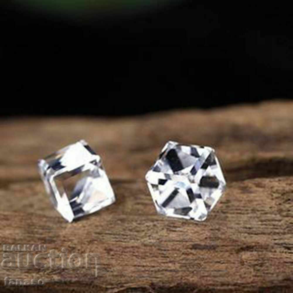Cercei cu cuburi mici de cristal - 6