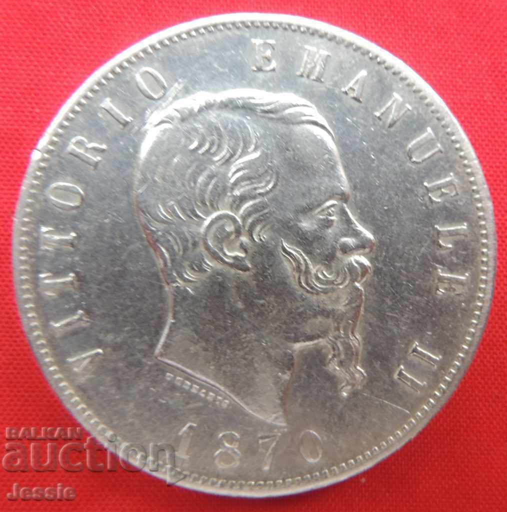 Auction 5 Lire 1870 M Italy silver - QUALITY COMPARED AND APPRECIATED! Auction 5 Lire 1870 M Italy silver - QUALITY COMPARED AND APPRECIATED!