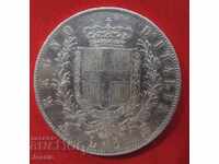 5 Lire 1870 M Italy silver - QUALITY COMPARED AND APPRECIATED!