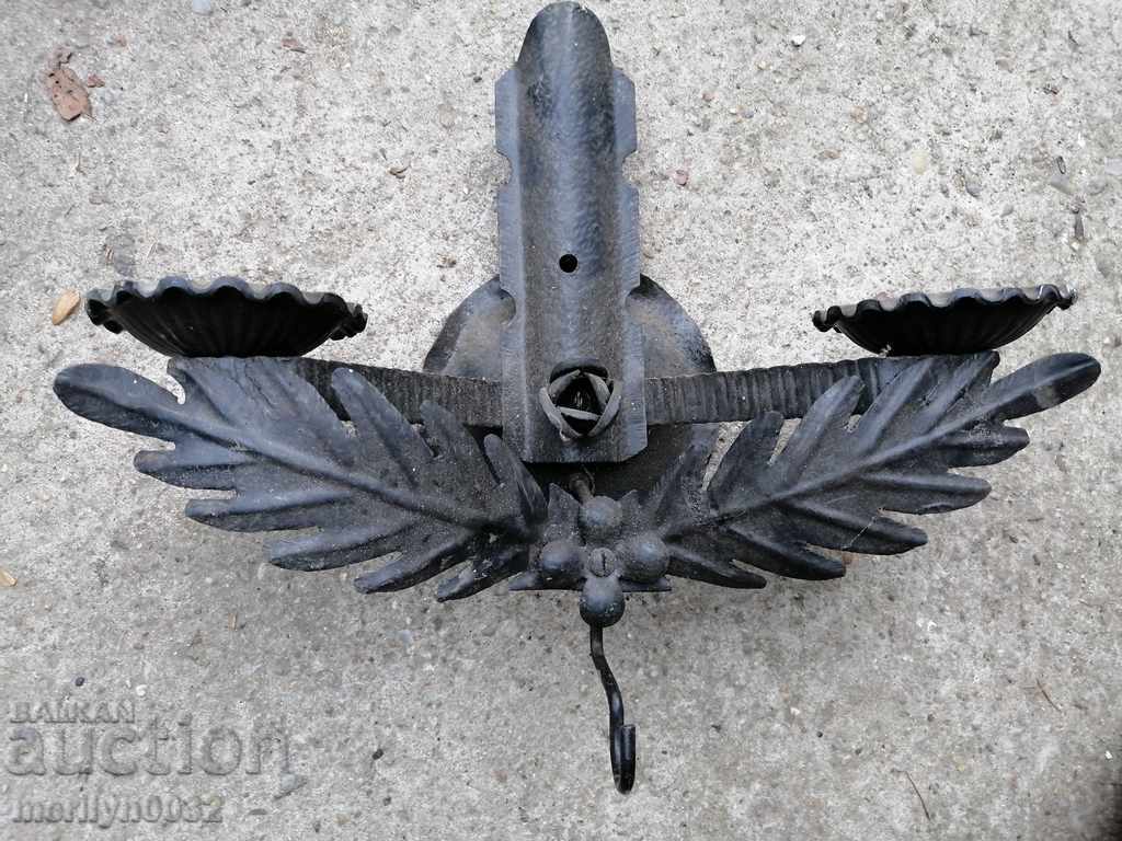 Стойка за електрическа лампа двойка ковано желязо с цена 49.00 лв. | € 25.05 Стойка за електрическа лампа двойка ковано желязо с цена 49.00 лв. | € 25.05