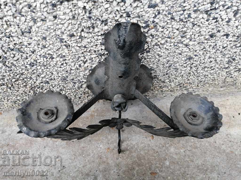 Доставка на Стойка за електрическа лампа двойка ковано желязо Доставка на Стойка за електрическа лампа двойка ковано желязо