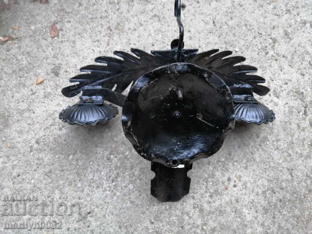 Стойка за електрическа лампа двойка ковано желязо - 5 Стойка за електрическа лампа двойка ковано желязо - 5