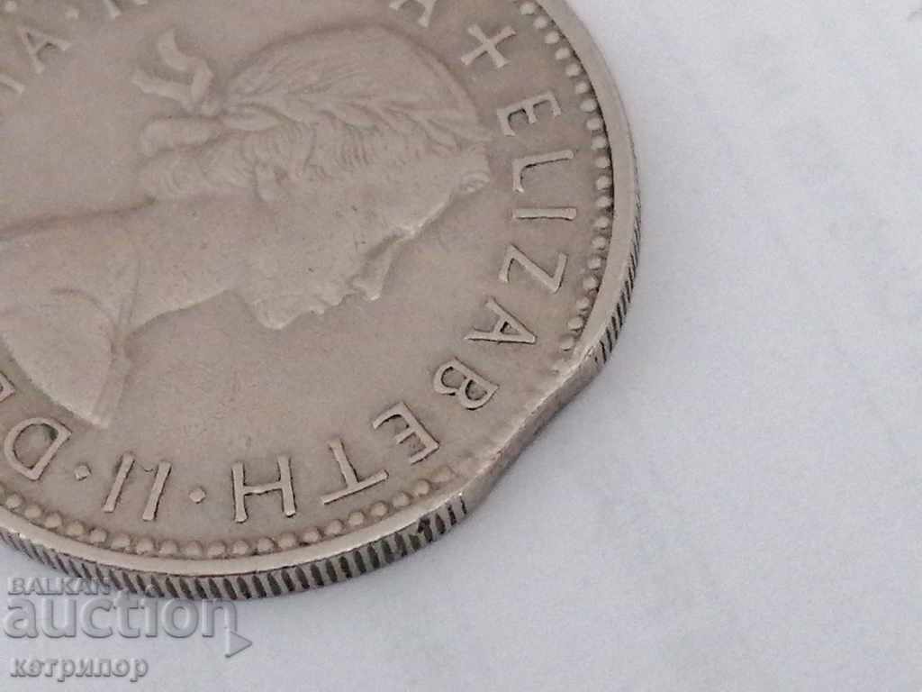 Auction  1 shilling 1962 UK pinched