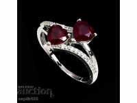 HEADS OF EXCELLENT DESIGNER RING WITH RUBY