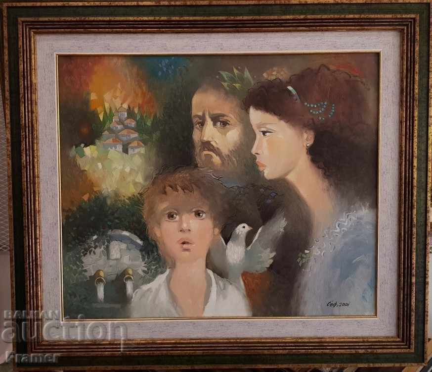 Сули Сеферов -Семейство 2001 година Картина с маслени бои