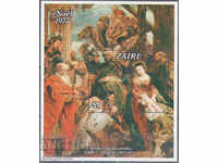 1977. Zaire. 400 years since the birth of Rubens - Christmas. Block.