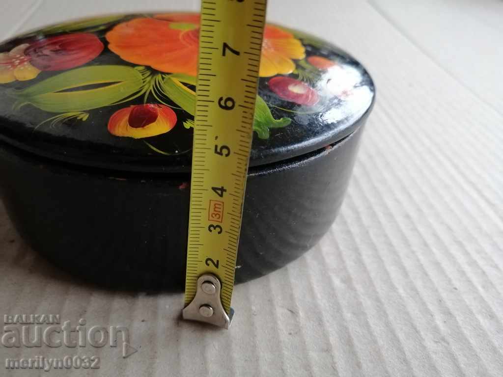 Дървена ръчно рисувана кутия за бижута лакова миниатюра - 6 Дървена ръчно рисувана кутия за бижута лакова миниатюра - 6