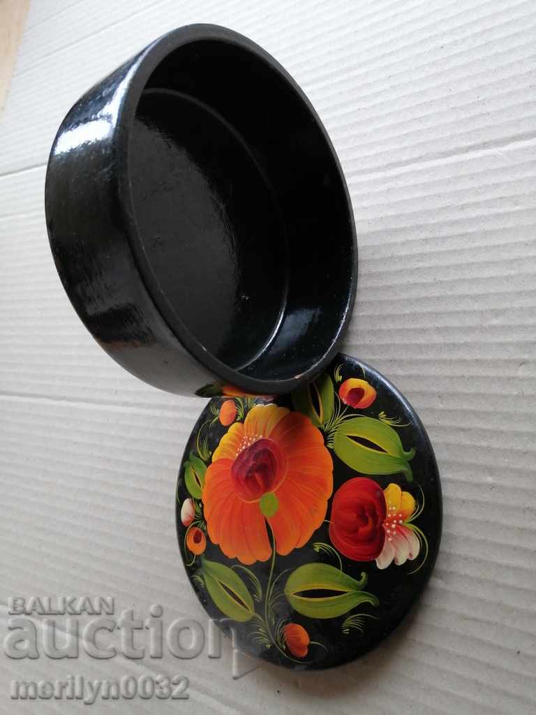 Дървена ръчно рисувана кутия за бижута лакова миниатюра - 7 Дървена ръчно рисувана кутия за бижута лакова миниатюра - 7