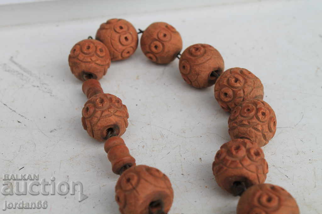 Old necklace made of wood - 5